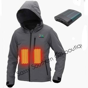 ⭐🆕 Women's dark grey heated Jacket coat
